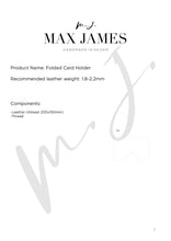 Load image into Gallery viewer, Folded Card Holder - Digital Pattern - Max James Goods - Luxury Leather Accessories Bag Wallet Case
